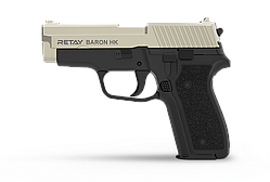 Пістолет стартовий Retay Baron HK, 9 мм. Колір — Satin/Black