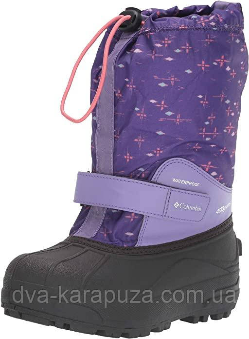 Зимові чоботи сноубутси з валенком Columbia Youth Powderbug Forty Print Snow Boot, 39 EUR!, фото 1
