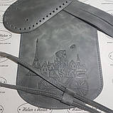 Клапан для рюкзака "Париж". Колір "Сірий"., фото 3