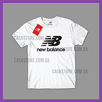 Футболка New Balance 'Essentials Stacked Logo' с биркой | Нью Беланс | Белая