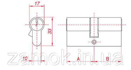 Циліндр Gamet 51*51 6 ключів, фото 2