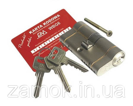 Циліндр Gamet 36*36 6 ключів, фото 2