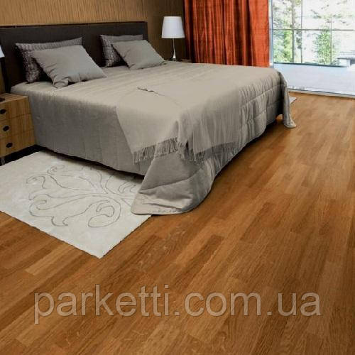 Паркетна дошка Focus Floor Дуб Lombarde 3-смуговий, коричневий матовий лак, фото 1