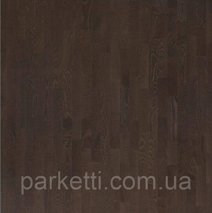 Паркетна дошка Focus Floor Ясен Hurricane 3-смуговий, темно-коричневий матовий лак, фото 1