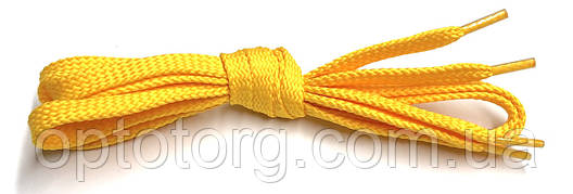 Шнурки Жовтий плоскі 70см 7мм Kiwi, фото 2