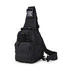 🔥 Тактична сумка "EDC" (чорна) однолямочный рюкзак, зсу, поліції, нацгвардії, фото 4