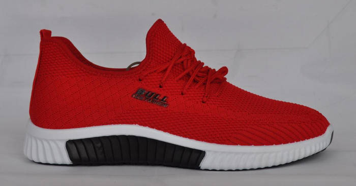 Размеры 42, 43 Кроссовки Bull летние осенние, текстиль сетка, красные ...