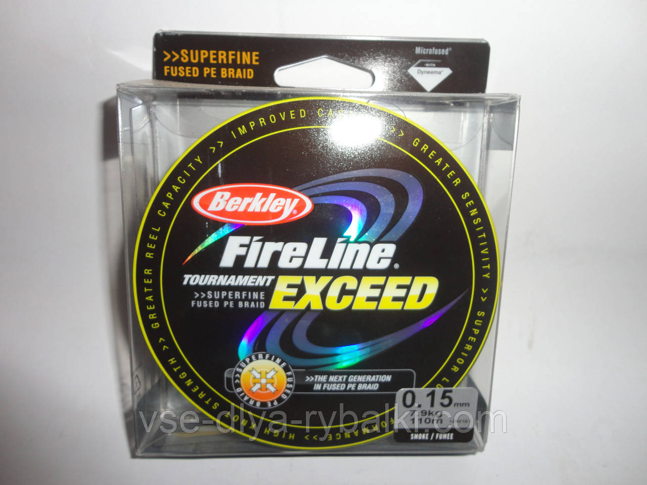 Плетена волосінь Berkley FireLine 110м оригінал 0.15 чорна, фото 1