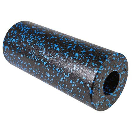 Ролик для йоги, пілатесу, фітнесу, масажу чорно-синій 33 х 14см