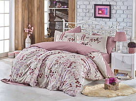 Постільна білизна Hobby Exclusive Irma, бежево-лілова, сатин