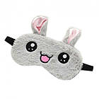 Маска для сну з гелевою вкладкою Silenta Funny Зайчик Grey, фото 3