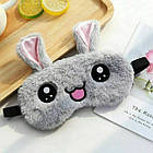 Маска для сну з гелевою вкладкою Silenta Funny Зайчик Grey, фото 4