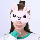 Маска для сну з гелевою вкладкою Silenta Funny Зайчик Pink, фото 3