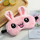 Маска для сну з гелевою вкладкою Silenta Funny Зайчик Pink, фото 4