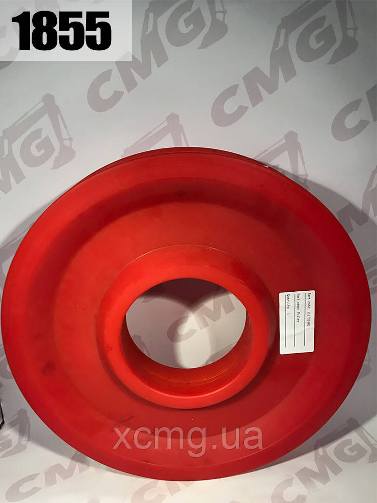 Ролик стріли 111701483 (d зовн. = 410, d внутр = 149, ширина 56/59) автокрана QY50K5, фото 1