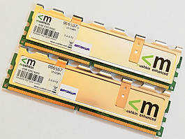 Пара игровой оперативной памяти Mushkin DDR2 4Gb KIT of 2 800MHz PC2 6400U CL5 (996557) Б/У