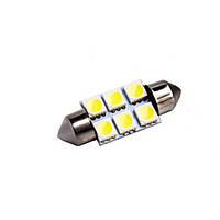 Светодиодная лампа C5W Festoon 6SMD 5050 12V 39мм Белый