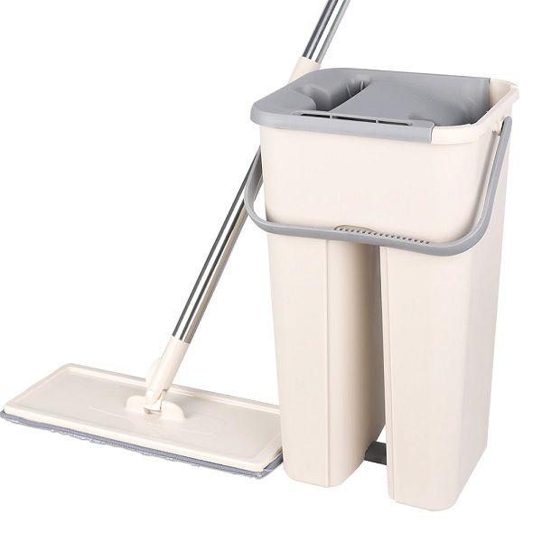 Комплект для прибирання Flat Mop/Швабра ледащо з відром, фото 1