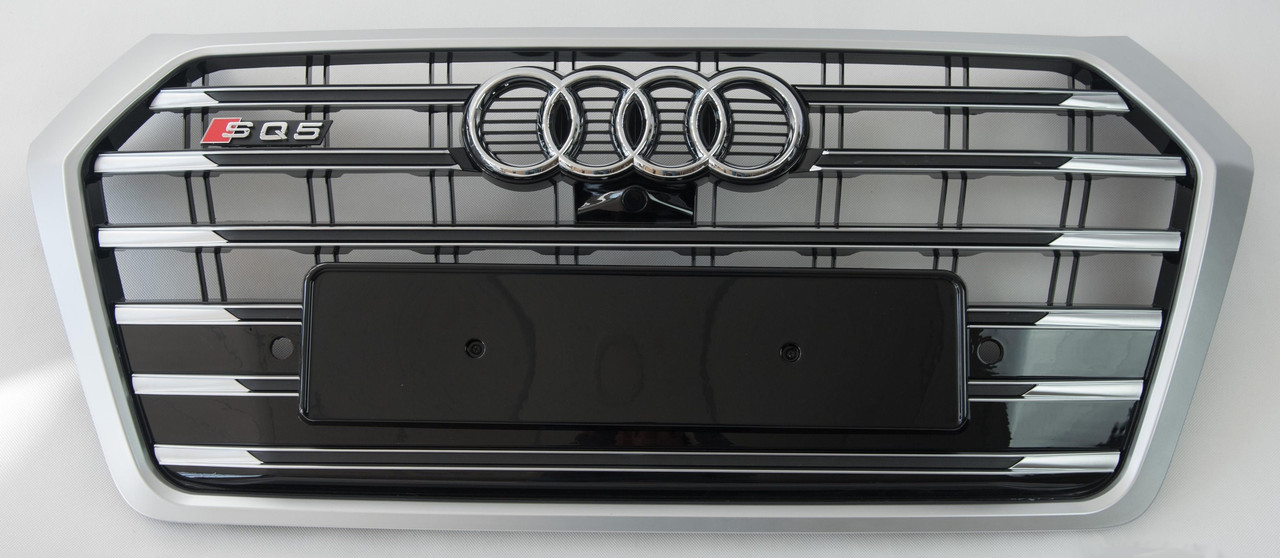 Решітка радіатора Audi Q5 FY (2017+) стиль SQ5 (срібло)