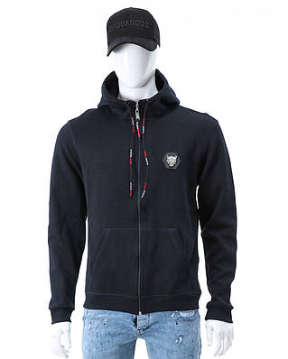 Кофта весна-осінь т синій PLEIN SPORT К-103 з капюш DBLU XXL (Р) 20-706-004