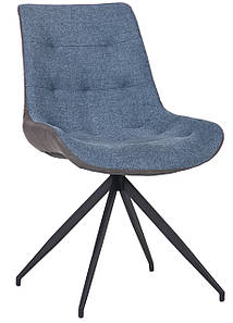 Стілець поворотний Aurora чорний/меланж океан TM "AMF"