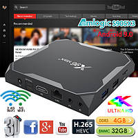 Приставка X96 max+ Android 9.0 4/32 Smart Tv Box прошита