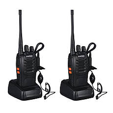 Комплект рацій Baofeng BF-888S з гарнітурою комплект 2шт розетка + usb, фото 4