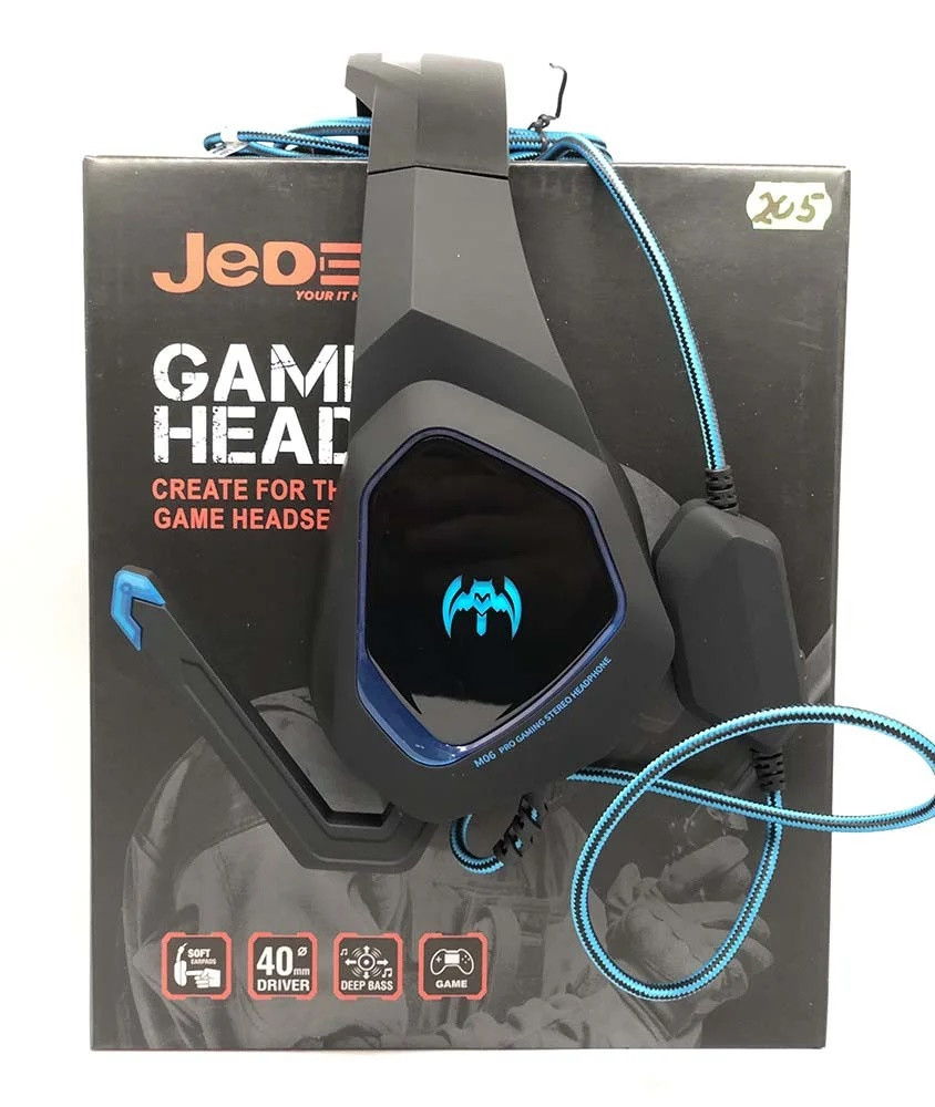 Ігрові дротові навушники Jedel Gaming headset GH205 з мікрофоном і підсвіткою