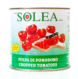 Італійські нарізані Томати у власному соку - "Polpa di pomodoro" 2500g Solea Pastabella