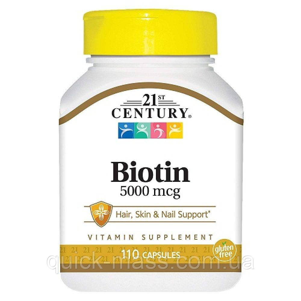 Биотин 21st Century Biotin 5000 mcg 110 caps, фото 1