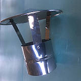 Парасолька (грибок) нержавіюча сталь 0,5 мм, діаметр 150 мм димохід, вентиляція, фото 6