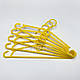 10 шт. Плічка вішаки для одягу пластмасові W-S40 жовтого кольору, довжина 40 см, фото 3