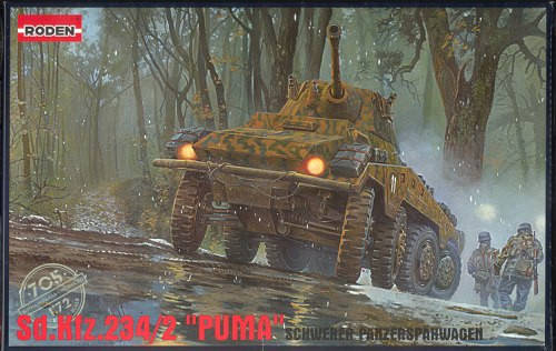 Sd. kfz 234/2. Збірна модель німецького броньовика 1/72. RODEN 705, фото 2