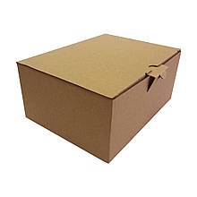 Коробка картонна самозбірна 310х210х100 мм бура крафт мікрогофрокартон