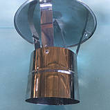 Парасолька (грибок) діаметр 200 мм, нержавіюча сталь 0,5 мм, димар, вентиляція, фото 6