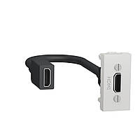 Розетка HDMI 1 модуль Белый Unica New Schneider Electric NU343018