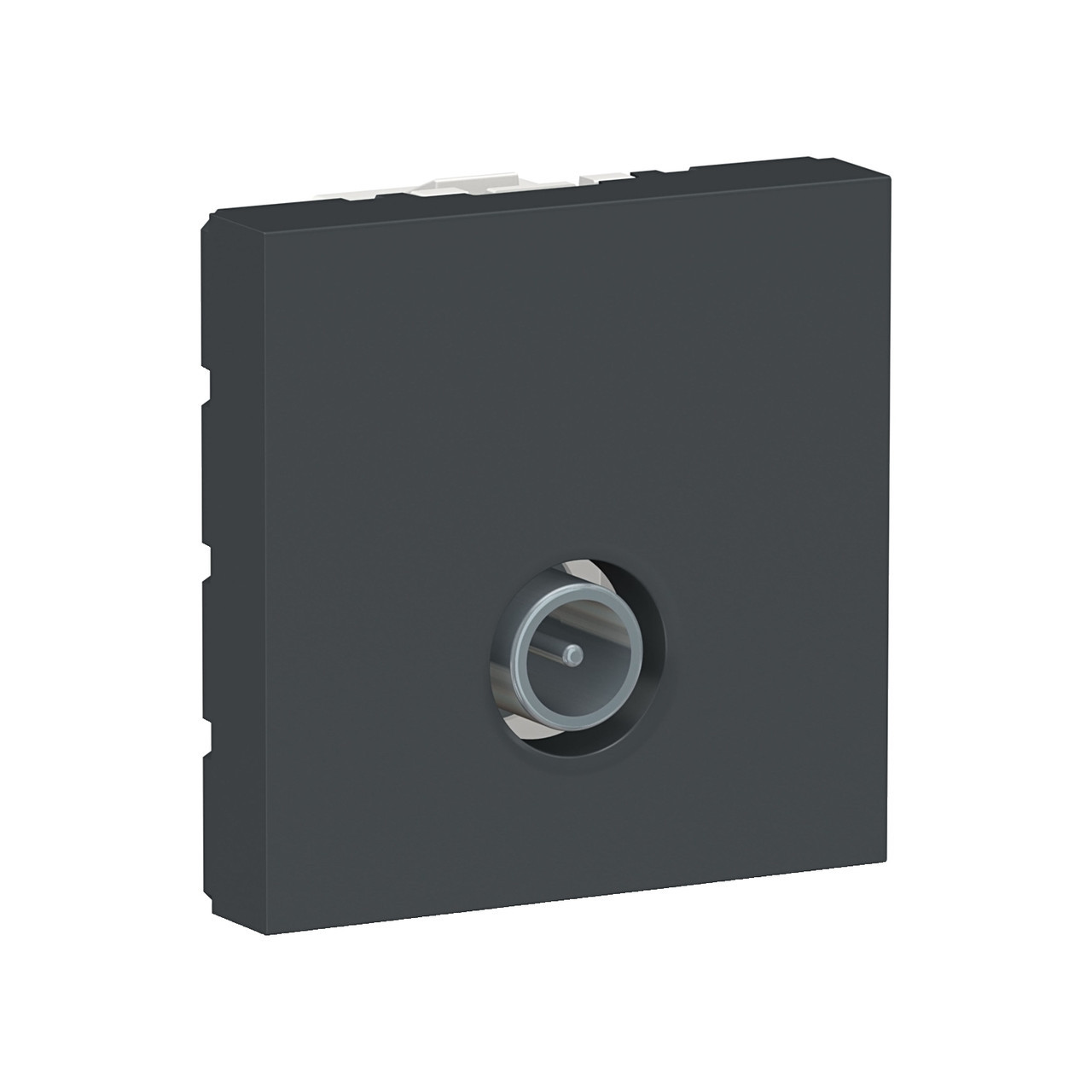 Розетка TV одинарна 2 модуля Антрацит Unica New Schneider Electric NU346254