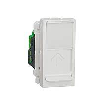 Розетка компьютерная RJ45 одинарная категория 5 UTP 1 модуль Белый Unica New Schneider Electric NU341018