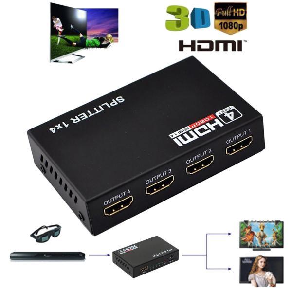 Сплітер розгалужувач 1x4 порти HDMI splitter v1,4 1080P 4K 3D, фото 1