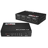 Сплітер розгалужувач 1x4 порти HDMI splitter v1,4 1080P 4K 3D, фото 6