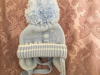 Теплая зимняя шапочка на флисе с помпоном Barbara s