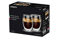Набор чашек для латте с двойным дном 400 мл 2 шт Ardesto AR-2640-G