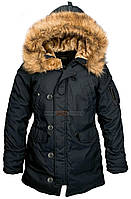 Зимняя женская куртка аляска Altitude W Parka Alpha Industries (черная)