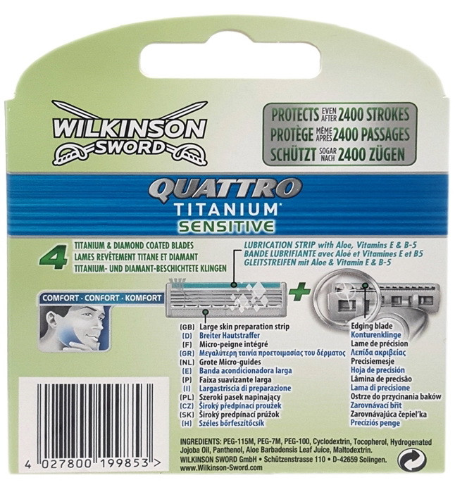 Картридж Schick / Wilkinson Quattro (4) - фото 2 - id-p369076694