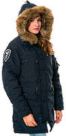 Зимняя женская куртка аляска Altitude W Parka Alpha Industries (синяя)