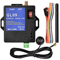 GL09 8 канальный (8 входов) GSM контроллер для сигнализации по SMS с контролем питания