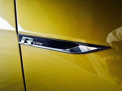 Емблема логотип напис на крило "R-line" ЛЕЗВІЄ: права 19 см ОРИГИНАЛ!