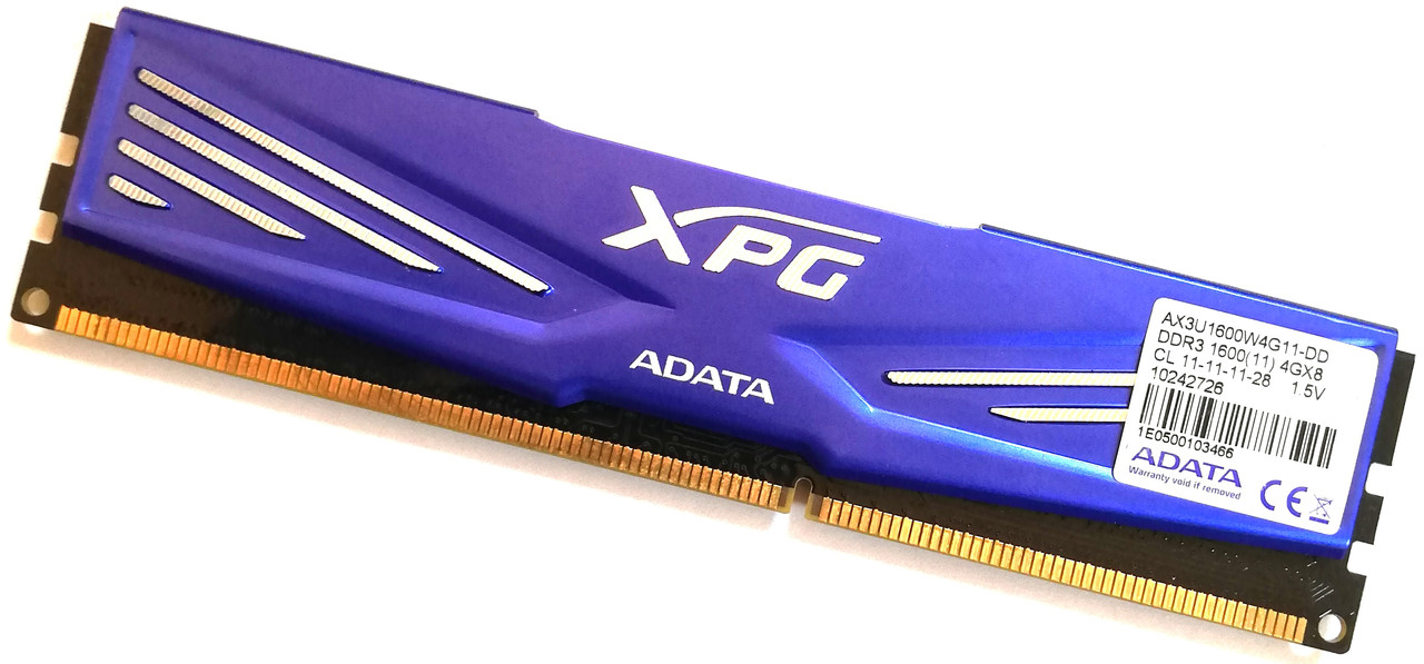 Игровая оперативная память Adata XPG DDR3 4Gb 1600MHz PC3 12800U 1R8 CL11 (AX3U1600W4G11-DD) Б/У