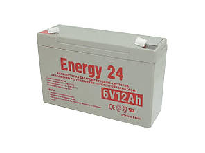 Energy24 Акумулятор свинцево-кислотний 6V12AH