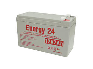 Energy24 Акумулятор свинцево-кислотний 12V7AH